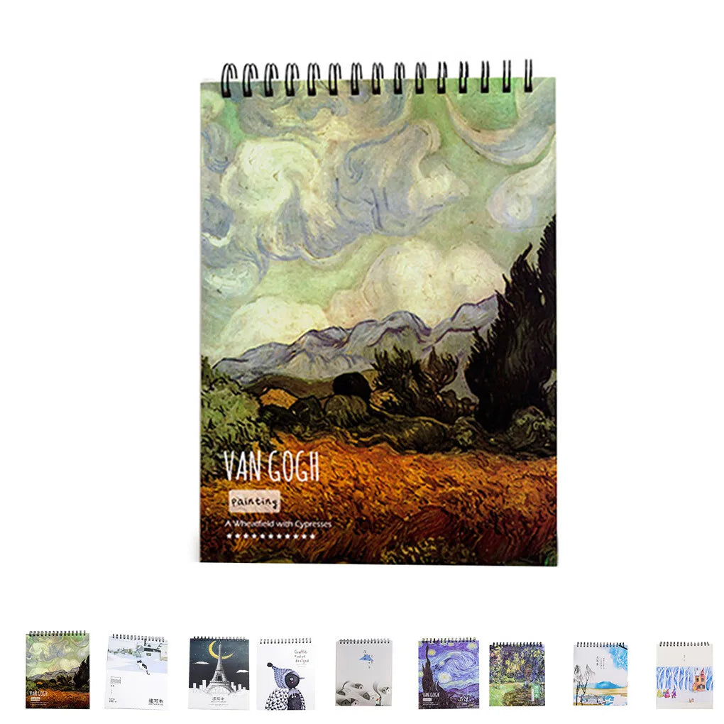 A4 Sketchbook Diary for Drawing Painting Soft Cover Paper Sketch Book Memo Pad Notebook Office School Gift Supplies
